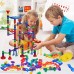 Meland Marble Run 127Pcs Marble Maze Game Construction Building Toy for Kid Marble Track Race Set&STEM Learning Toy Gift for Boy Girl Age 4 5 6 7 8 9+ 90 Translucent Marbulous Pcs & Glass Marbles 127 PCS Marble Run Set B0762HXK1Q